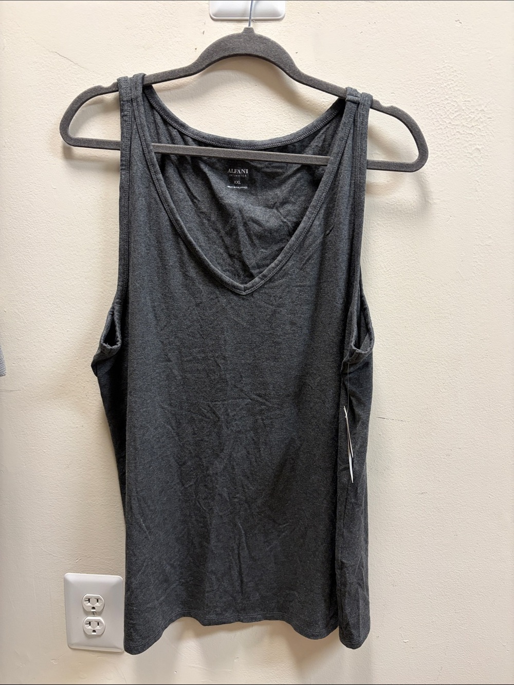 Alfani Women's Charcoal V-Neck Tank Top